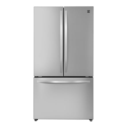 Kenmore French Door Refrigerator 26.6 cu ft with Bottom Freezer Drawer, Internal Water Dispenser, Ice Maker, Stainless Steel