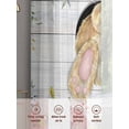 thumbnail image 6 of Grey Bunny Easter Sheer Curtains 54 Inch Length 2 Panels Set Window Treatments, Rabbit Spring Floral Eggs Wooden Rod Pocket Semi Curtains for Living Room/Bedroom/Kitchen Décor, 104"W x 54"L, 6 of 7