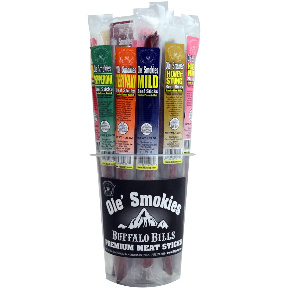 Buffalo Bills 15-ct Mixed Mild Ole Smokies (Beef Sticks) - Two 15-ct Tubs