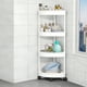 thumbnail image 4 of Organizador de almacenamiento esquinero para baño con 4 niveles desmontables, ruedas giratorias y orificios de drenaje., 4 of 5