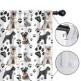 thumbnail image 4 of Blackout Kids Curtains,Schnauzer Dogs with Paw Childrens Insulated Curtains Set Of 2,Bedroom Essentials,Toddler Room Decor 42x54in(106x137cm), 4 of 4