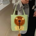 thumbnail image 3 of Lion Pattern Pets Handbags Convenient Canvas Cat Tote Bag Fashion for Pet Lovers, 3 of 5