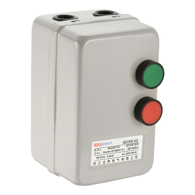 Magnetic Electric Motor Starter, 220V 5.5KW 7.5HP, 2 Phase Magnetic Switch Motor Starter Air Compressor