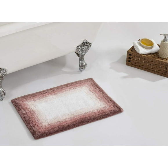 Better Trends - Alfombrillas De Baño 100% Algodón, Colección Torrent, Color Rosa, Absorbentes Y Lavables A Máquina, Alfombrillas De Baño Para Bañeras, Duchas De Lluvia Y Debajo Del Fregadero, 21 X 34