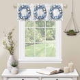 thumbnail image 2 of Rod Pocket Window Valances Spring Easter Egg Blue Flower on White Short Kitchen Curtains Cartoon Floral Garland Window Treatment Drapes for Bedroom Bathroom Living Room 42x18In,1 Panel, 2 of 7