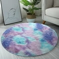 thumbnail image 4 of Amacok Small Area Rug for Living Room Bedroom, 31“ Fluffy Shaggy Fuzzy Nursery Kids Room Circle Rug, Cute Soft Plush Furry Girls Room Decor Carpet, Non-Slip, 4 of 6