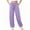 (Fashion 65)Purple, variant on Women's Elastic Waist Crinkle Casual Pants Loose Jogger Trousers with Drawstring Cuffs Comfort Loungewear for Everyday
