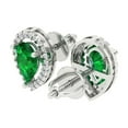 thumbnail image 2 of Clara Pucci 2.72Ct Emerald Pear Cut VVS1 Screw Back Stud 14k Solid hypoallergenic Gold Designer Earrings For May, 2 of 7