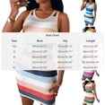 thumbnail image 3 of WRKEKC Midi Dresses for Women Striped Crew Neck Sleeveless Stretch Fit Midi Versatile Casual Wear Comfort Soft, 3 of 7