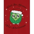 thumbnail image 4 of Old Glory Mens Owl I'll Be Home For Christmas Cute Funny Pun Long Sleeve T Shirt, 4 of 6