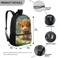 thumbnail image 5 of HUIACONG Cute Dragon Print School Backpack for Ages 6-18 Unisex Large Capacity Lightweight Water Resistant Bookbag for Girls Boys Elementary Middle High School Use, 5 of 6