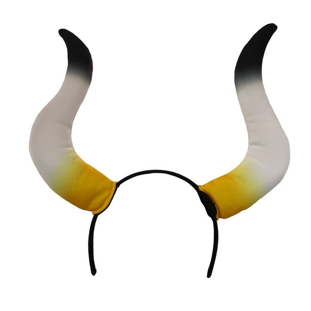Nicky Bigs Novelties Large Bull Horns Costume Headband, Multi, One Size