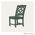 thumbnail image 4 of Martha Stewart by POLYWOOD® Chinoiserie Dining Side Chair in Green, 4 of 9
