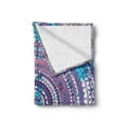 thumbnail image 2 of Ethnic Soft Flannel Fleece Blanket, Classical Mandala in Various Details Drawn Design Composition Old Print Design, Cozy Plush for Indoor and Outdoor Use, 60" x 80", Lilac and Blue, by Ambesonne, 2 of 6