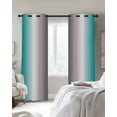 thumbnail image 4 of Teal Green Grey Blackout Curtains for Bedroom Living Room Darkening Curtains 54 Inch Long Gray Farmhouse Modern Rustic Short Curtain for Small Window Treatment Insulated Grommet Drapes 52"x54"x2, 4 of 9