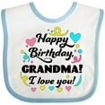 thumbnail image 3 of Inktastic Happy Birthday, Grandma I Love You Boys or Girls Baby Bib, 3 of 4