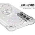 thumbnail image 4 of Samsung Galaxy S21 FE (Not S21) Case,Creativity Clear Quicksand Glitter Flowing Liquid Floating Soft TPU Case w/Stand Bling Diamond Sparkle Phone Cover for Samsung Galaxy S21 FE  Colorful, 4 of 14