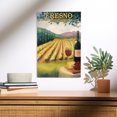 thumbnail image 2 of Fresno, California, Wine Country Birch Wood Wall Sign (12x18 Rustic Home Decor, Ready to Hang Art), 2 of 5