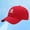 R2 Watermelon Red Baseball Cap, variant on Mens Letter R Embroidery Baseball Cap Curved Brim Sun Protection Hat Summer Outdoor Sports Cap Watermelon Red