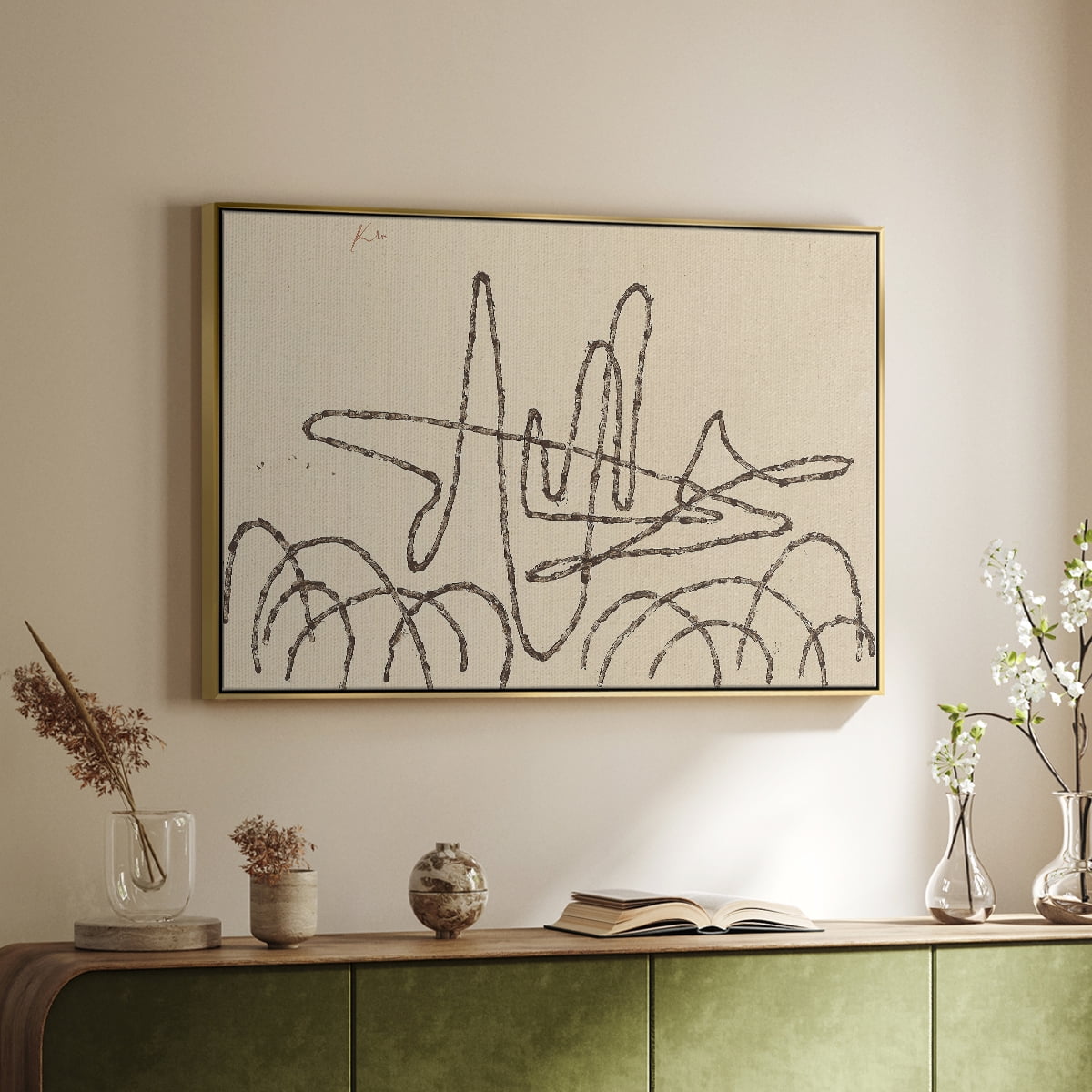 Vintage Landscape-CCLXVI By Wexford Home Framed in Gold Wood Gallery Wrapped Canvas 17 in. x 25 in.