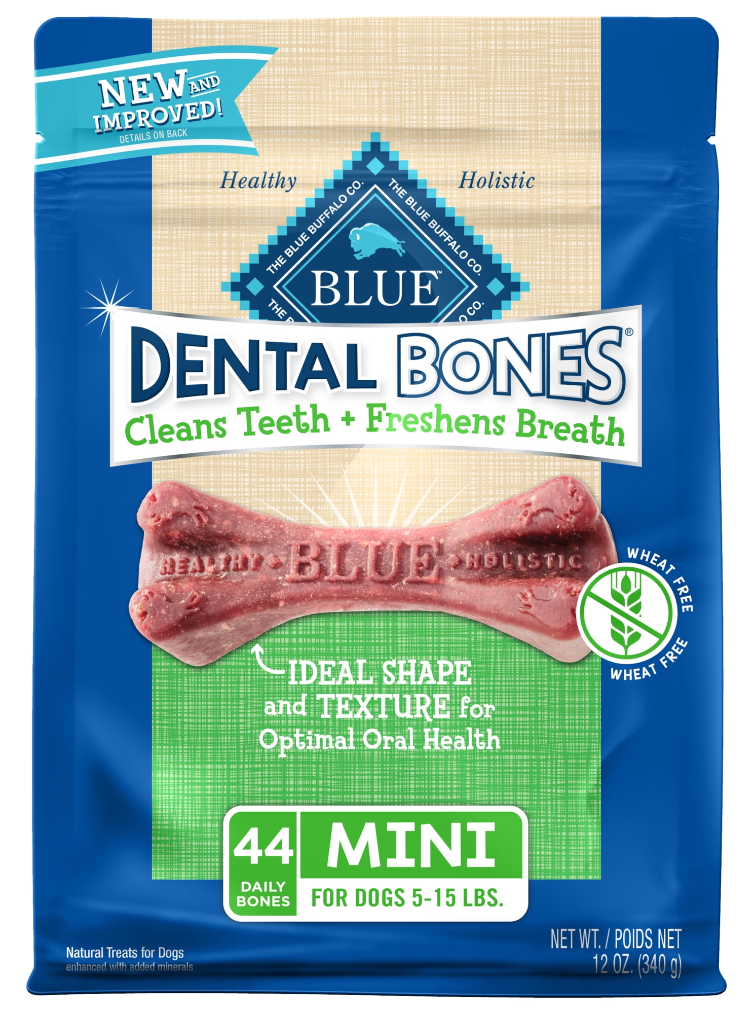 Photo 1 of Blue Buffalo Dental Bones Dog Treats - 12oz
BB: 6/22/2023