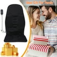 thumbnail image 7 of Heat Massage Back Massager Massage Chair Vibrating Car Seat Cushion for Back Neck Thigh with 8 Modes 3 Speed Heating for Home Office Car Seat Cushion Mat, 7 of 7