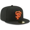 thumbnail image 3 of Men's New Era Black San Francisco Giants Cooperstown Collection Wool 59FIFTY Fitted Hat, 3 of 6
