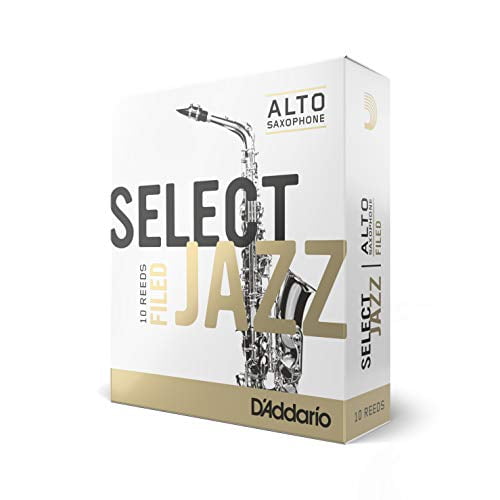 Rico Select Jazz Alto Sax Reeds Strength 3 Strength Medium 10-pack Filed