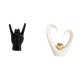 thumbnail image 1 of Estatua del gesto de la roca,Estatuas y figuras de dedos con gestos de música rock,Figura de escritorio,Escultura de corazón para escritorio,oficina,decoración del hogar,Figura decorativa de, 1 of 8