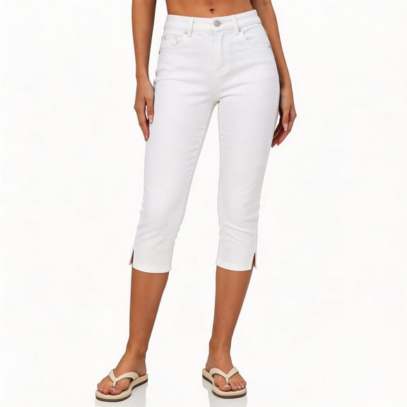 SBYOJLPB Capri Pants For Women Casual Summer Womens Capris Women Hight Waisted Denim Jeans Stretch Slim Pants Calf Length Jeans 16(XXXXL)