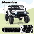 thumbnail image 3 of Costway 24V Ride On Car with Remote Control Music LED Headlights Spring Suspension for Kids White, 3 of 10