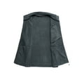 thumbnail image 4 of Frontwalk Mens Regular Fit Sleeveless Jacket Stand Collar Casual Outwear Waistcoat Fleece Winter Warm Vest Dark Gray 5XL, 4 of 7