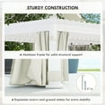 thumbnail image 6 of Outsunny 10'x13' Aluminum Pergola with Adjustable Louvered Roof, White, 6 of 10