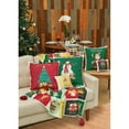 thumbnail image 2 of Christmas Mistletoe Alphabet 100% Cotton Printed Mini Accent Pillow 8" x 8", 2 of 5