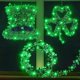 thumbnail image 1 of Paquete de 3 luces decorativas preiluminadas para el Día de San Patricio con espumillón y tréboles., 1 of 5