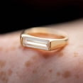 thumbnail image 5 of Elongated baguette Cut Moissanite (Lab Created) And bar Setting Engagement Ring in 925 Sterling Silver for Her - Elegant, Sparkling Jewelry for Special Moments, 5 of 6