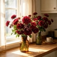 thumbnail image 4 of Artificial Flower Bouquet 13.39 Inch Silkly Fake Flowers with Roses Hydrangea Chrysanthemums Faux Floral Arrangement for Vase Home Wedding Party Decor, 4 of 6