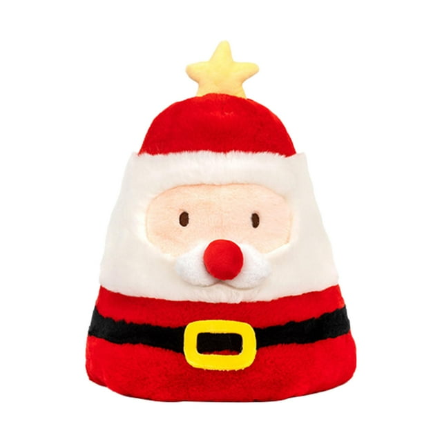 Gorro de Papá Noel de Navidad de Felpa, Recuerdo de Fiesta, Decoración Bonita, Juguete de Peluche Suave Reversible para Niños, Niñas, Niños, Cumpleaño 30 centímetros