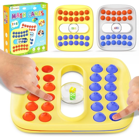 D-FantiX Pop Sensory Fidget Toys for Kids Ages 3-8, Fingertip Bubbles Toy &Math Dice Educational Learning Games, Party Supplies, Classroom Prizes