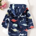 thumbnail image 6 of Cethrio Boys Sleepwear Robes & Bathrobes, Long Sleeve Hooded Flannel Kids Pajamas Navy Size 18-24Months, 6 of 8