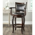 thumbnail image 2 of SAFAVIEH Gitano 46" Bicast Leather Barstool, Sierra/Brown, 2 of 5