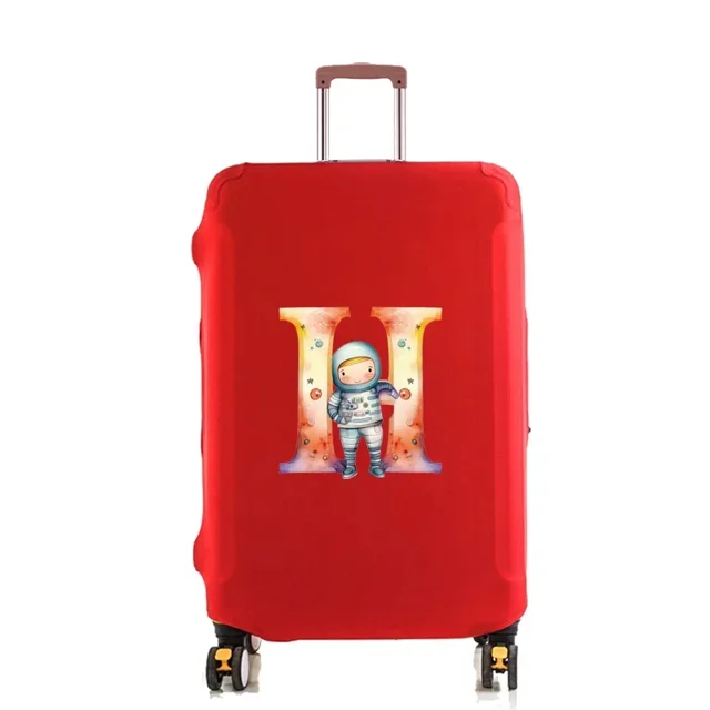 Luggage Dust Cover Pull-rod Case Protector Reusable for Washable 18-32inch Astronautic Printed Pattern Travel Accessories 8astronaut letter H M