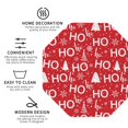 thumbnail image 3 of Honeii Christmas Hohoho Print Leather Coaster Set of 4, Ideal for Safeguarding Your Furniture from Drinks Spills and Effortless Cleanup-Octagon, 3 of 6