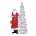 thumbnail image 2 of Dserfhy LED Light Up Christmas Tree with Santa Resin Standing Santa Claus Figure with Lighted Tree Figurine for Indoor Tabletop Holiday Decoration, 2 of 8