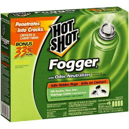 Hot Shot: Fogger5 Bonus 33% More With Odor Neutralizer Cans, 4 ct