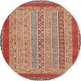 thumbnail image 1 of Ahgly Company Machine Washable Indoor Round Abstract Brown Sugar Brown Area Rugs, 4' Round, 1 of 7