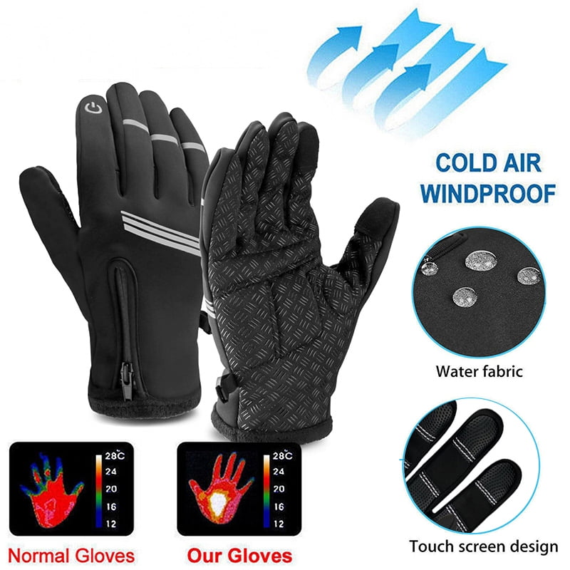 Waterproof Winter Gloves with Touch Screen Fingers.Windproof Warm Gloves for Ski,Motorcycling