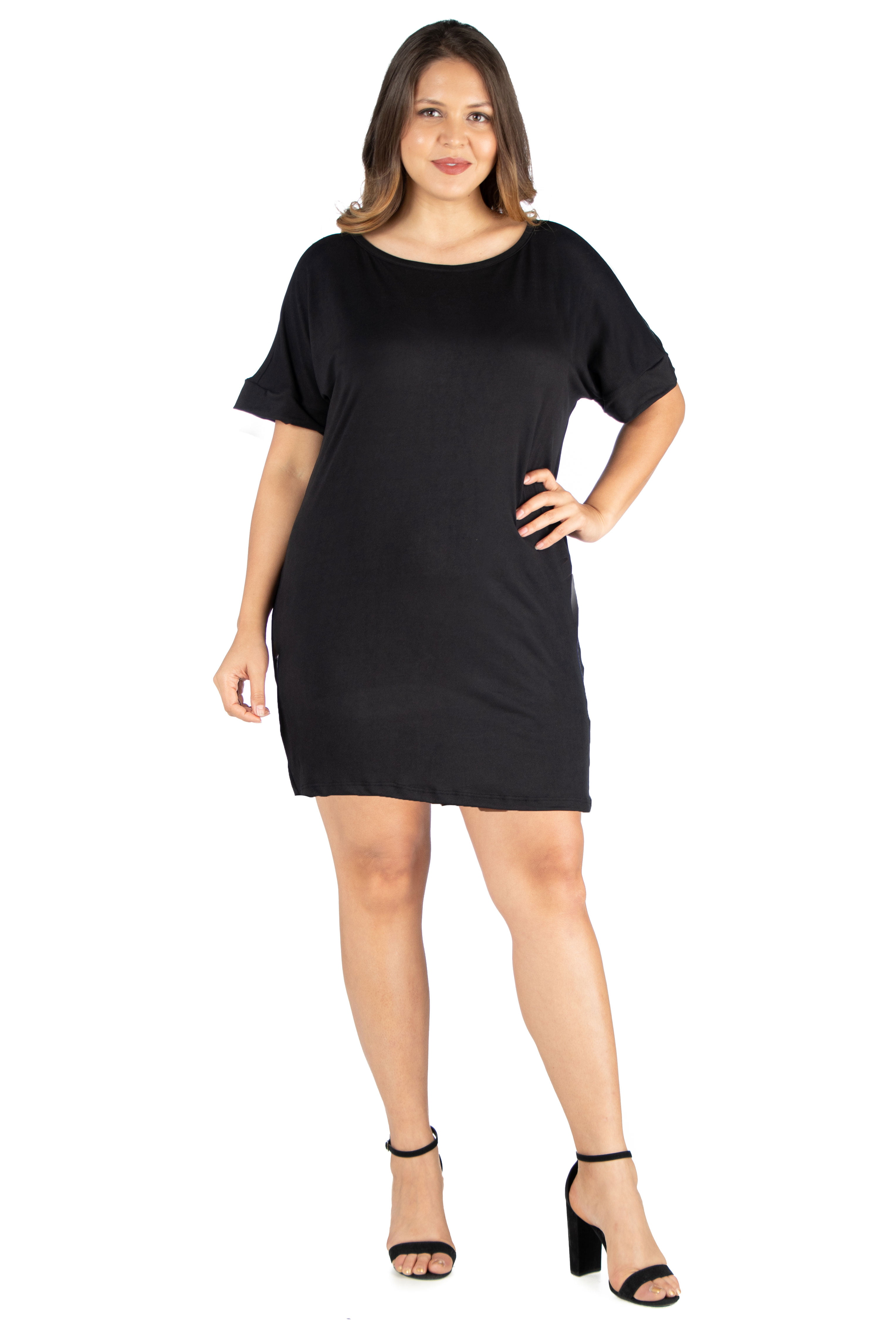 Stylish Ladies Dress V Neck Sleeveless Knee Lenght Tunic Sizes 8-20 8125 