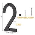 thumbnail image 2 of Uxcell Black House Number, House Address Numbers Sign Large Floating Number 2, 2 of 6