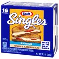 Kraft Singles 2 Milk White American Cheese Slices, 16 Ct Pk